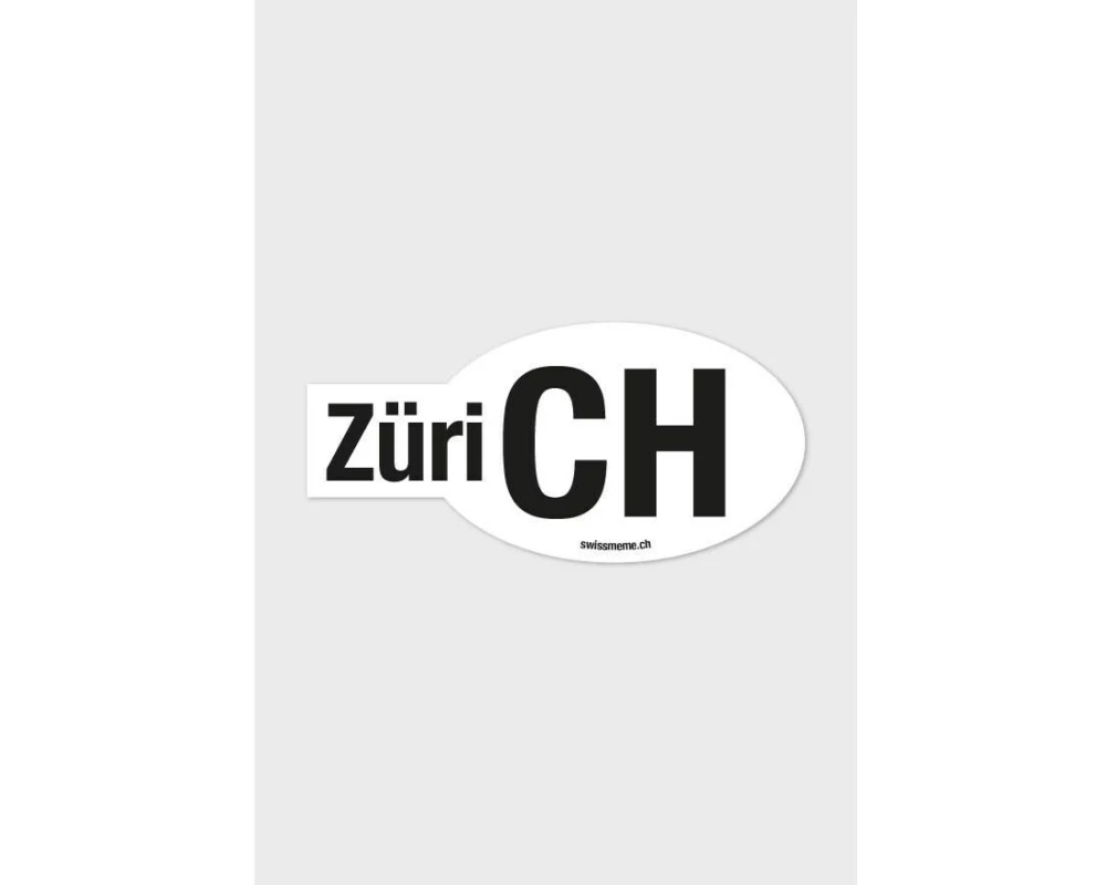 Swissmeme ZüriCH Outdoor Aufkleber Selbstklebend 16 x 7.70 cm