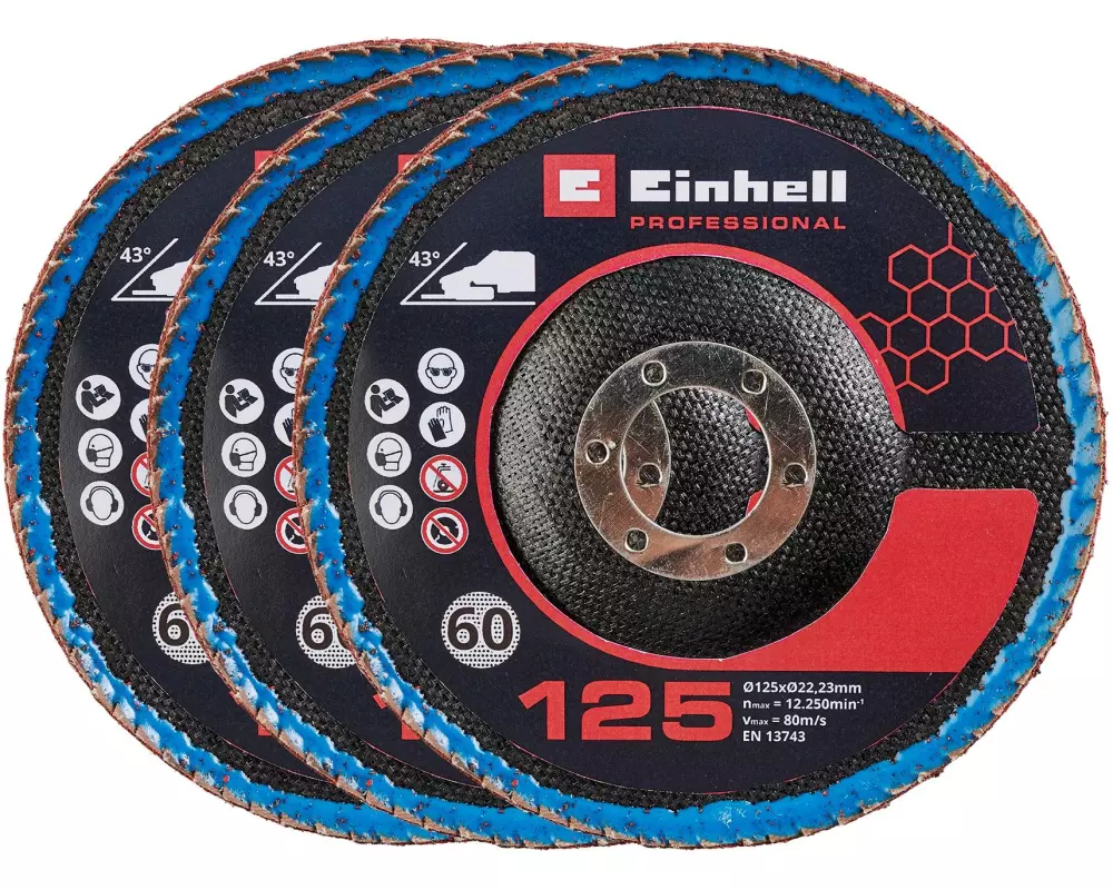 Einhell Professional Fächerschleifscheibe - Set 3-tlg. , Ø 125 mm