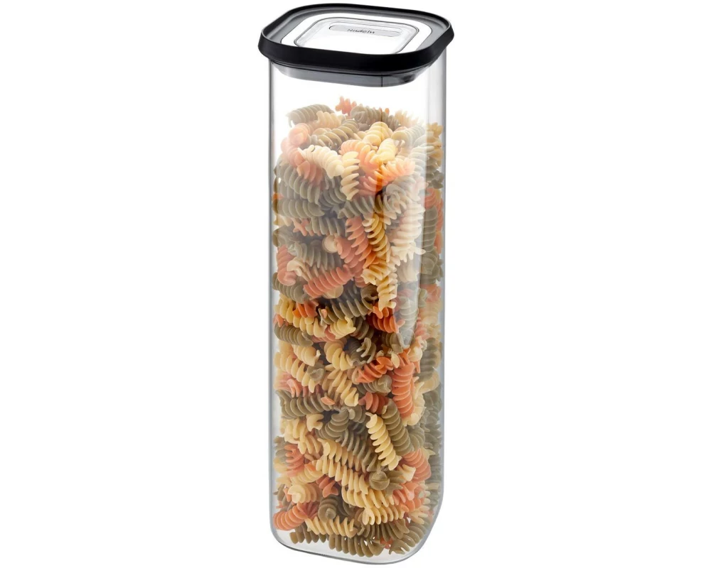 GEFU Vorratsdose Pantry 2.5 l, Transparent/Schwarz