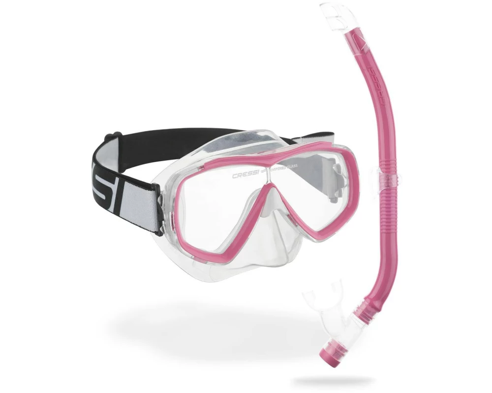 CRESSI Estrella Junior + Top Snorkel Combo Pink
