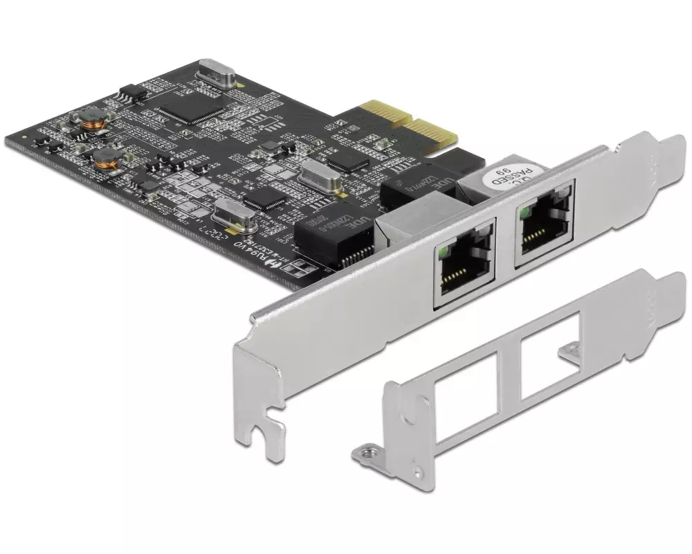 Delock Netzwerkkarte 2x 2.5 Gbps RJ-45 PCI-Express x2