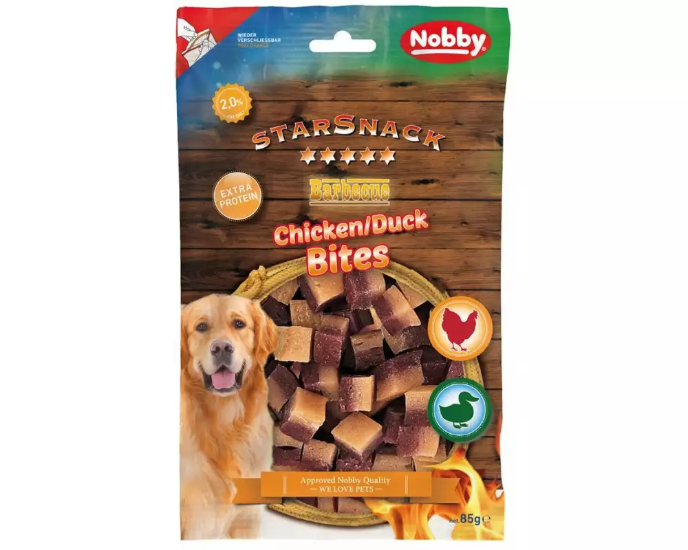 Nobby StarSnack Barbecue Chicken / Duck Bites, 85 g