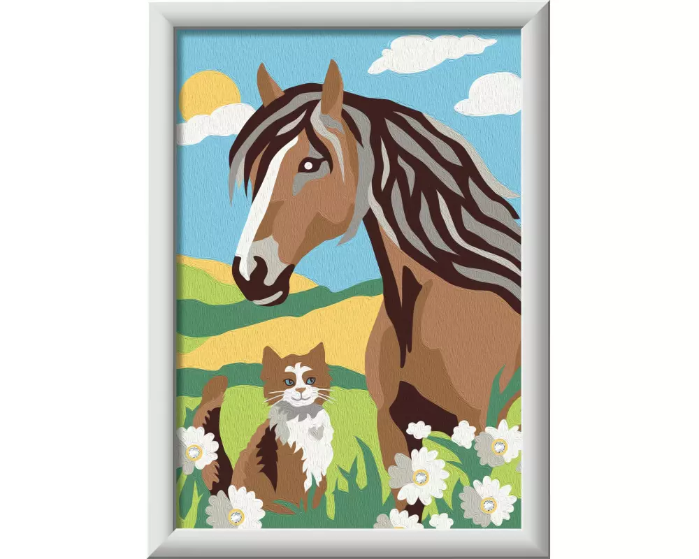 Ravensburger Malen nach Zahlen CreArt – Horse and Kitty