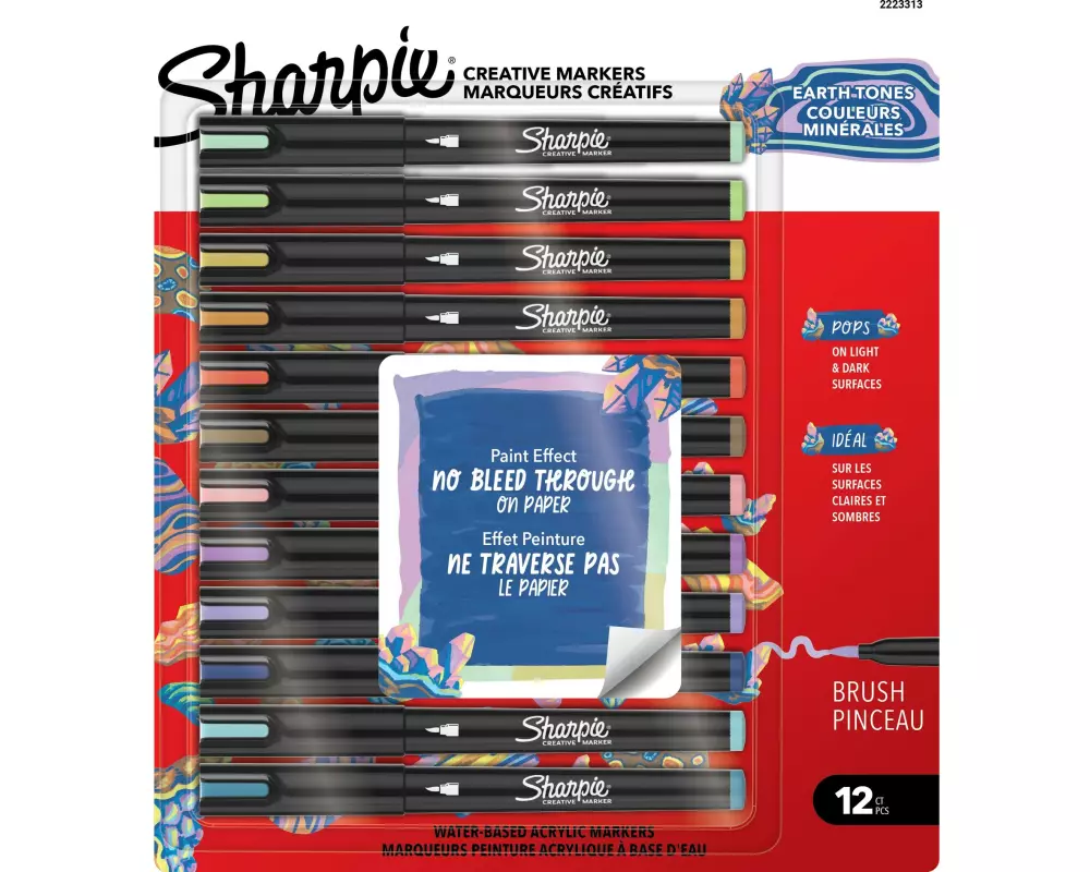 Sharpie Brushpen Acryl-Marker earth tones 12er Set