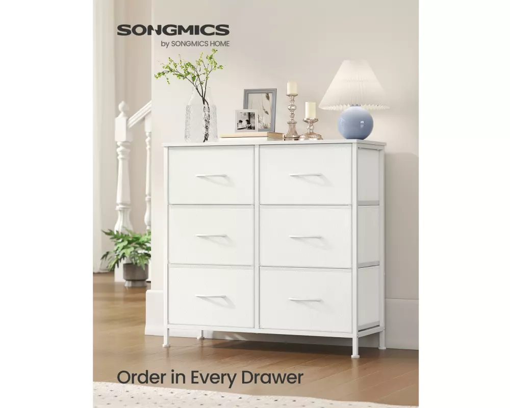 Songmics Kommode 73.7 x 76.7 cm, Weiss