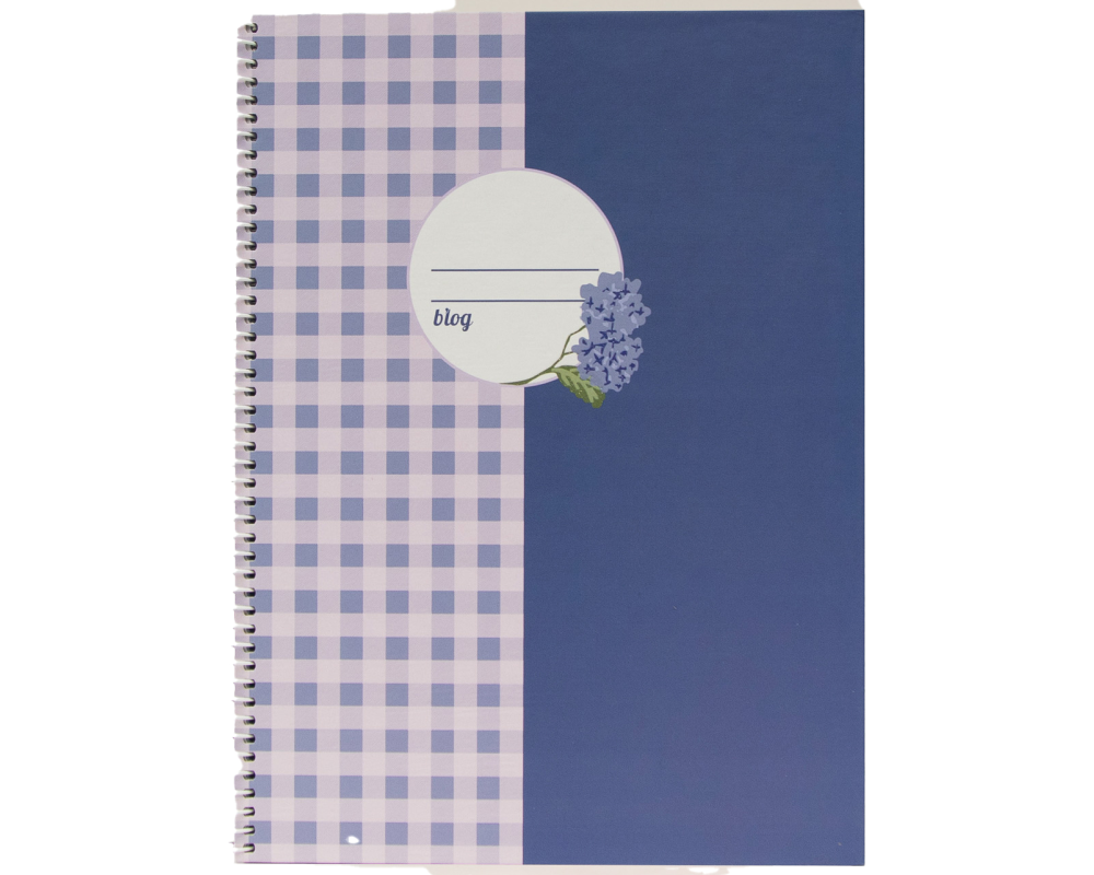 ANCOR Spiralbuch Hardcover A5 130461 Provence Vichy, liniert 80 Bl.