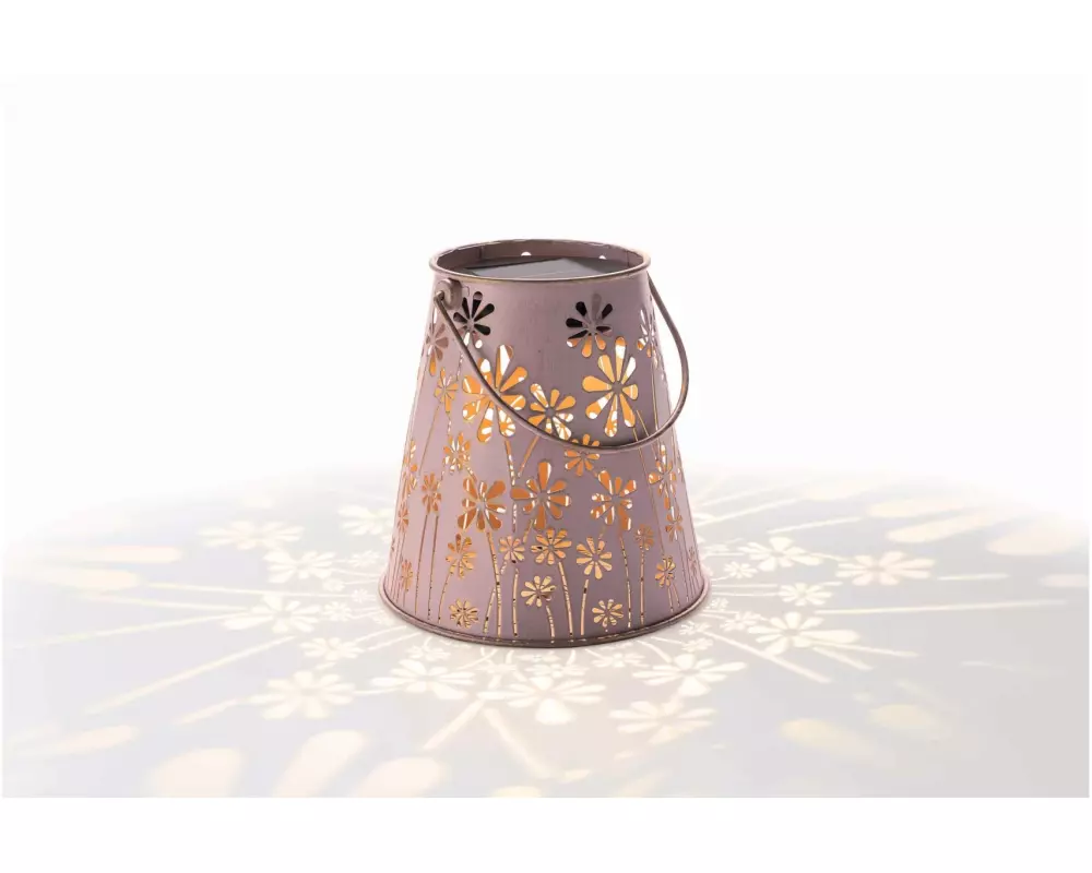 STT Laterne Solar Antic Daisy, Ø 15 x 16 cm, Altrosa