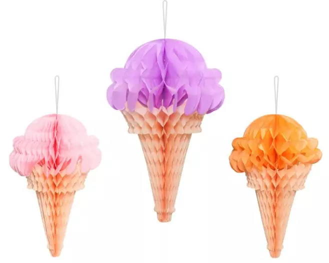 Partydeco Seidenpapier Eiscreme 3 Stück