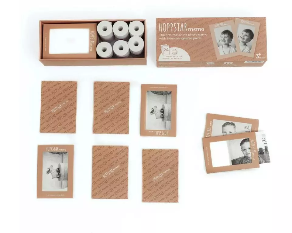 Hoppstar Memo Spiel mit 6 Rollen Fotopapier Rosa