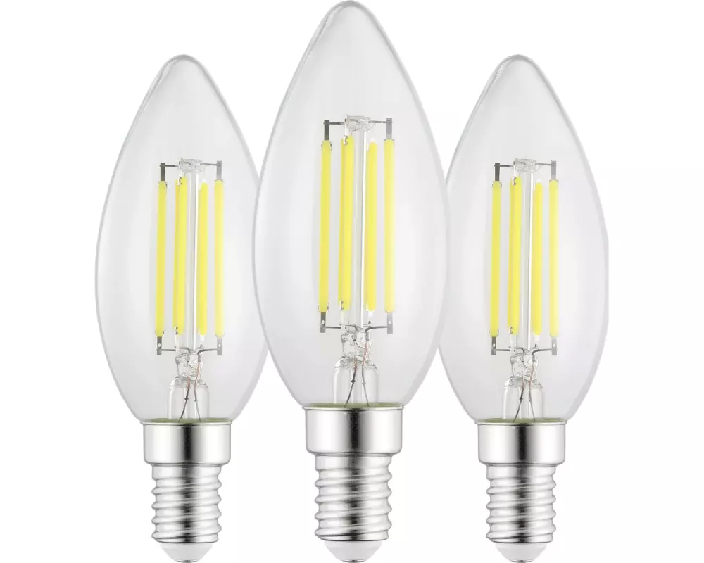 EGLO Leuchten Lampe 2.2W E14 Kerze 3er Pack Warmweiss (WW)