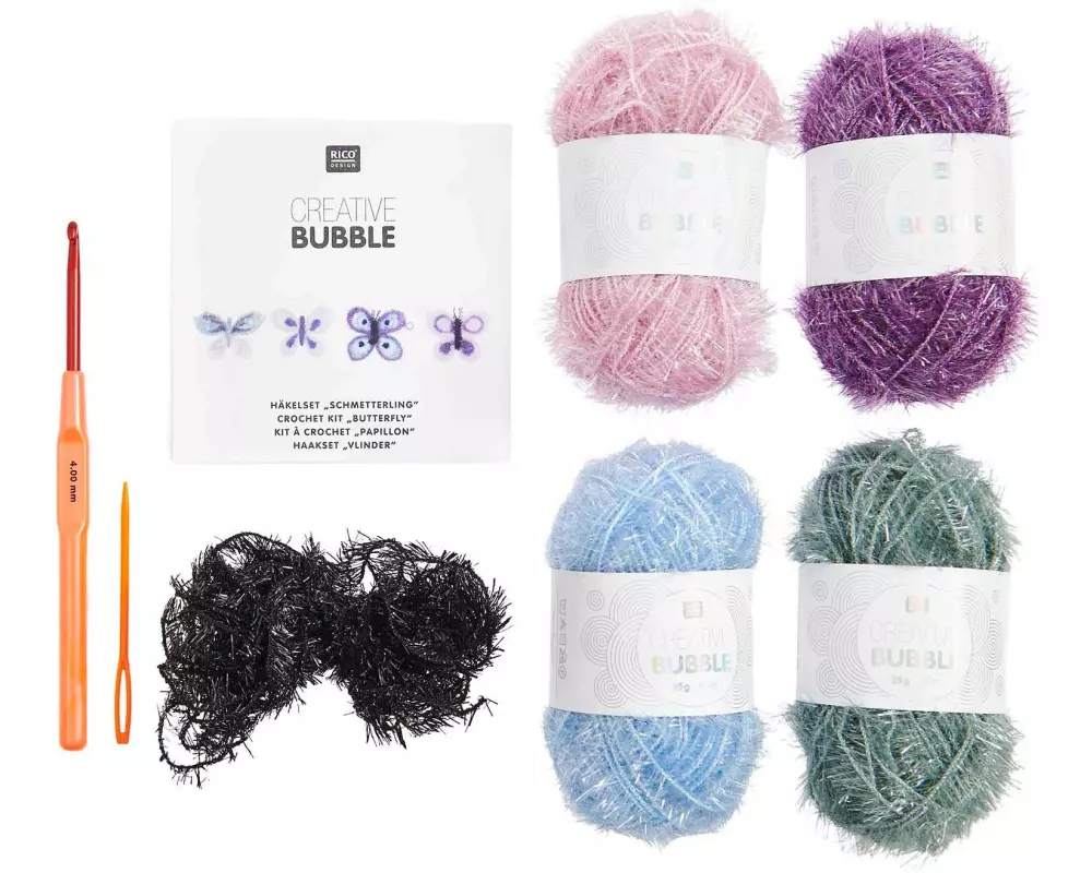 Rico Design Häkelset Bubble 6-teilig, Schmetterling