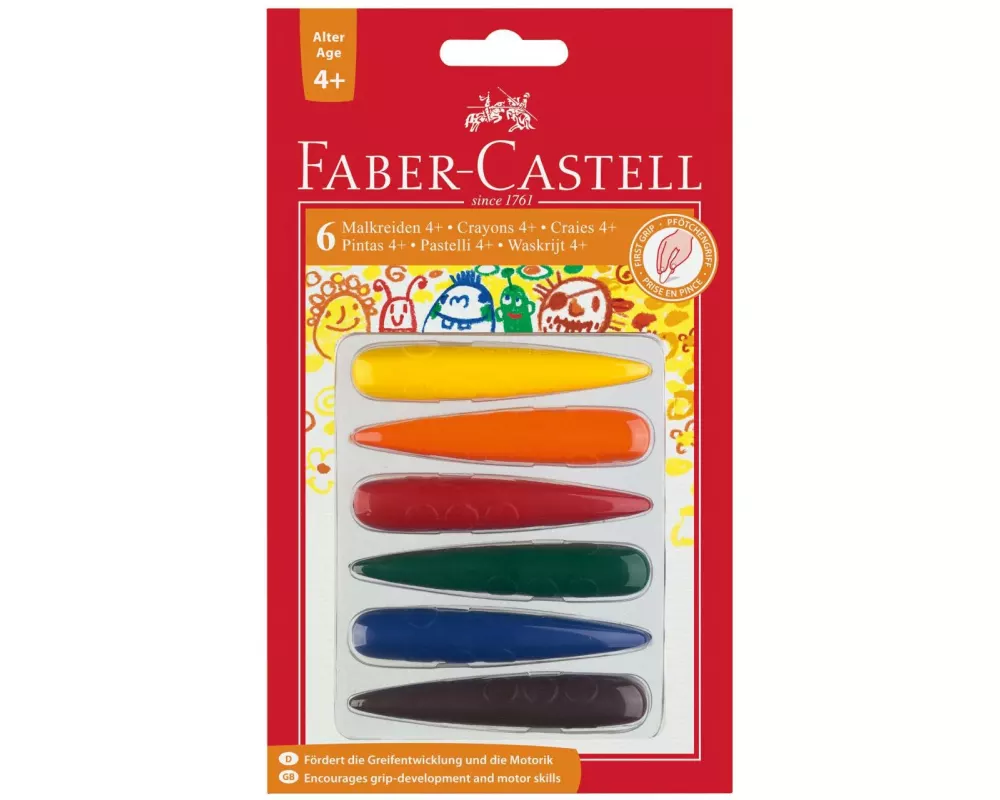 Faber-Castell Wachsmalstifte Fingers 6 Stück