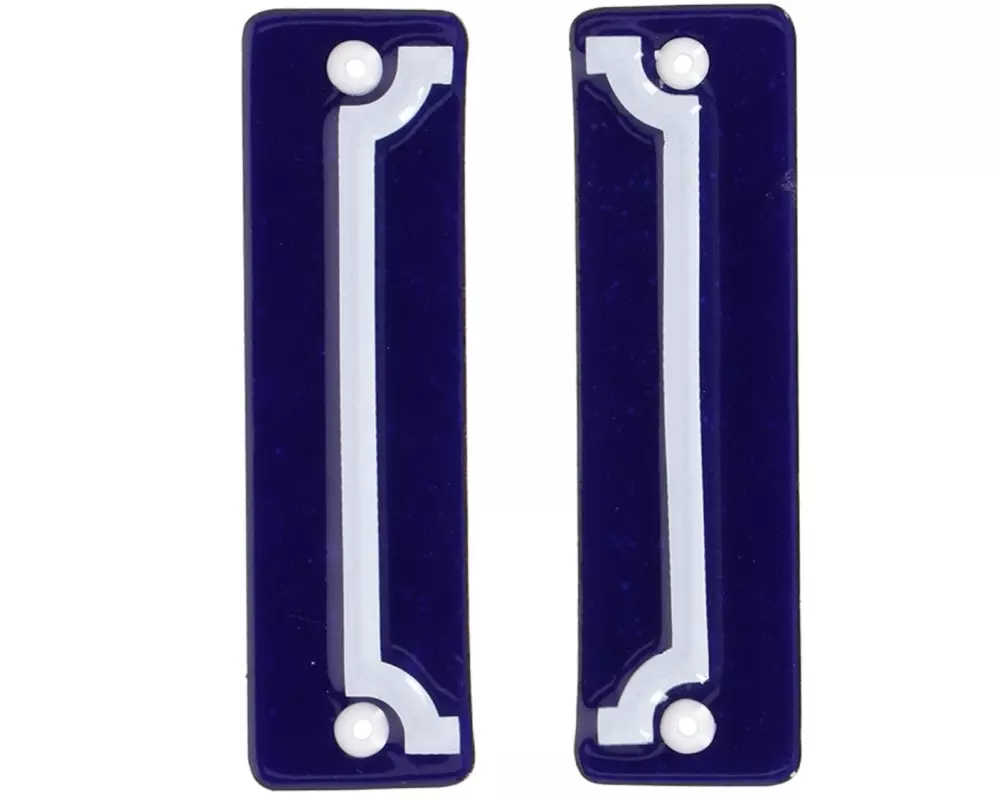 Esschert Design Hausnummer Endstück 7 cm, Blau/Weiss