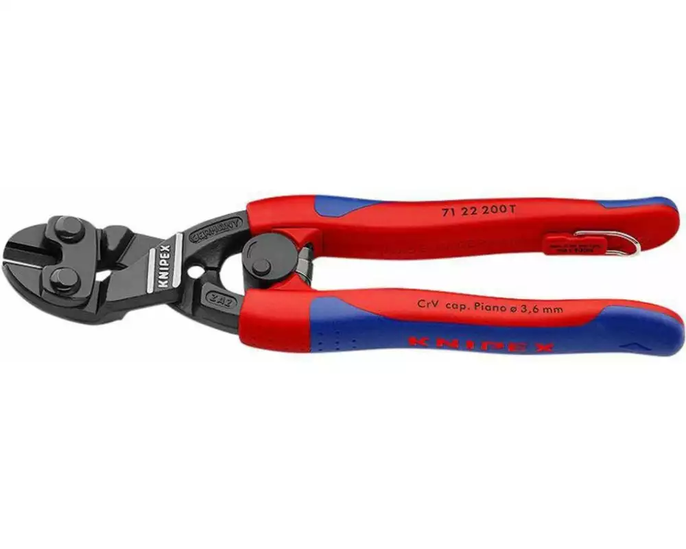 Knipex Kompakt-Bolzenschneider CoBolt 200 mm gewinkelt mit Öse