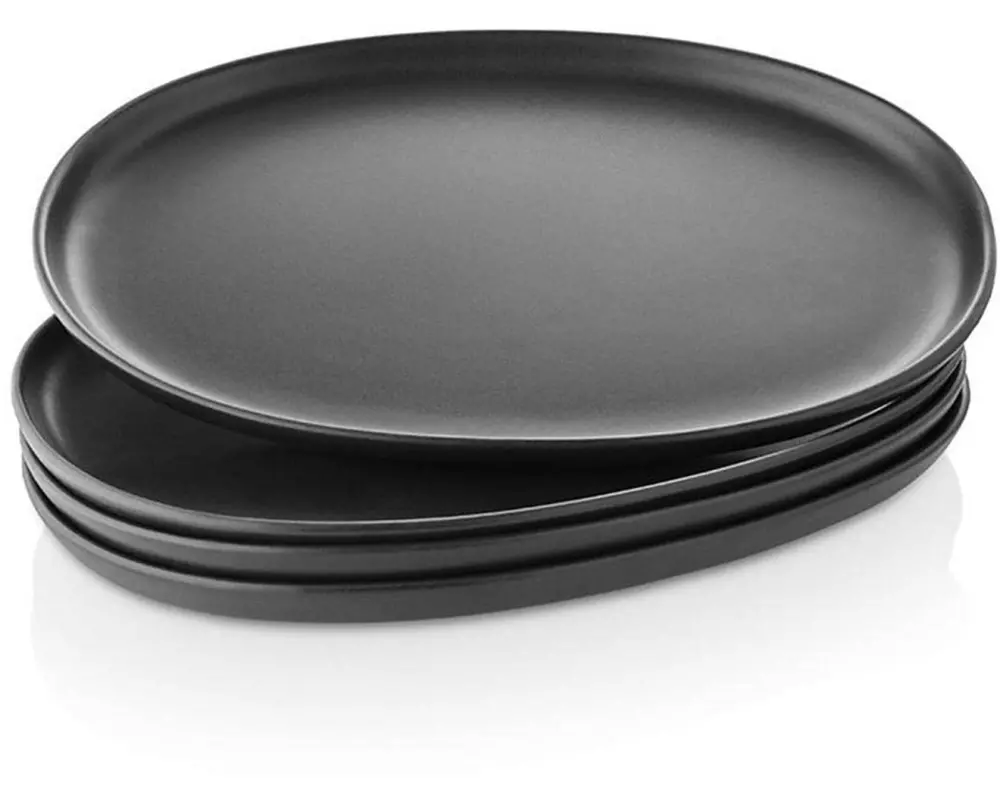 Eva Solo Speiseteller Nordic Kitchen 26 x 18.5 cm, 4 Stück,Schwarz