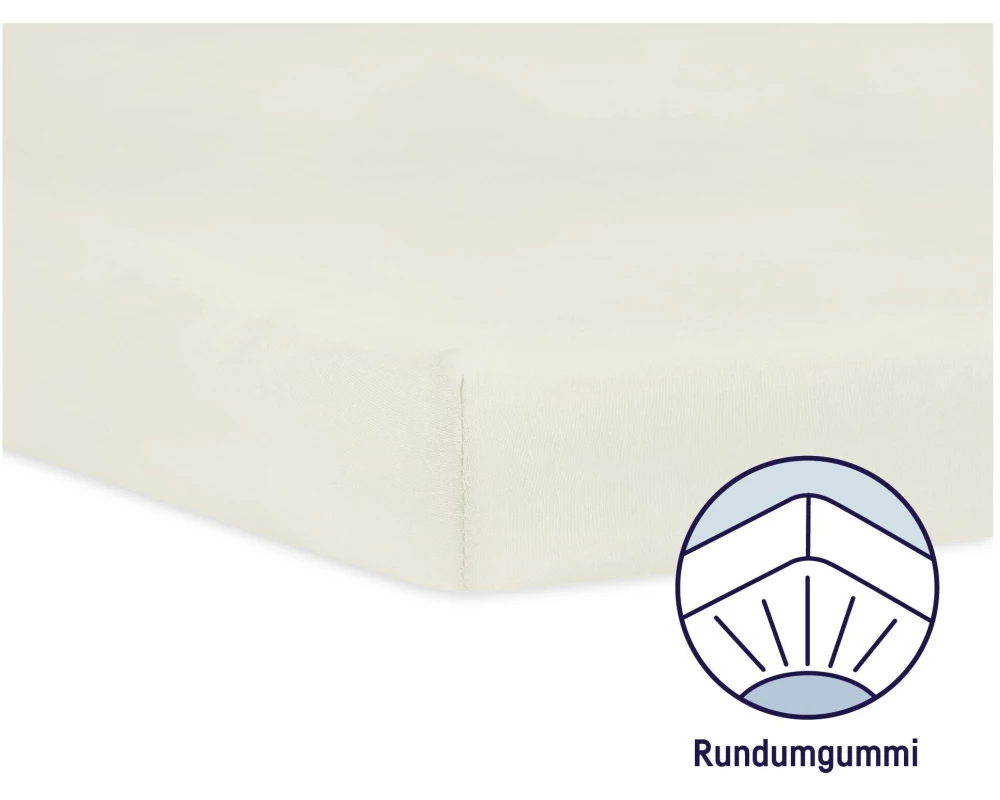 Julius Zöllner Fix-Leintuch Jersey Ecru 90 x 40 cm