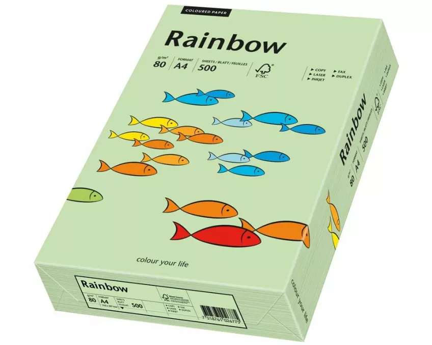 Rainbow Kopierpapier Rainbow 80 g/m² A4, Mittelgrün