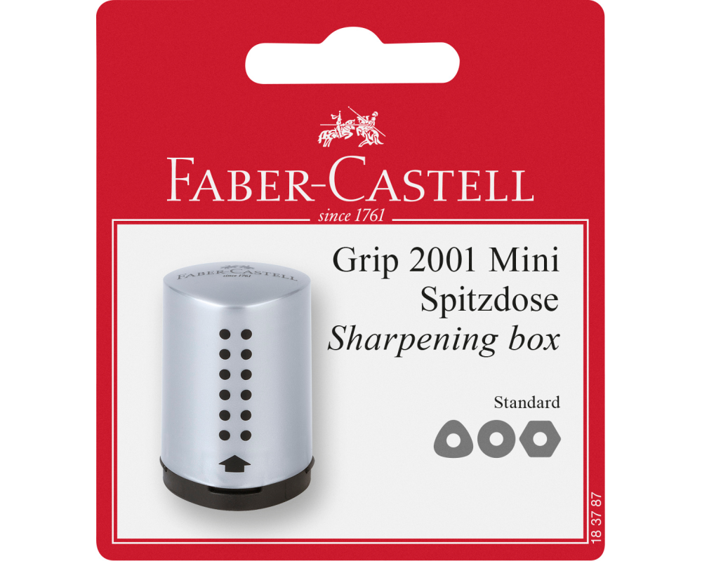 FABER-CASTELL Grip 2001 Mini Spitzdose 183787 silber