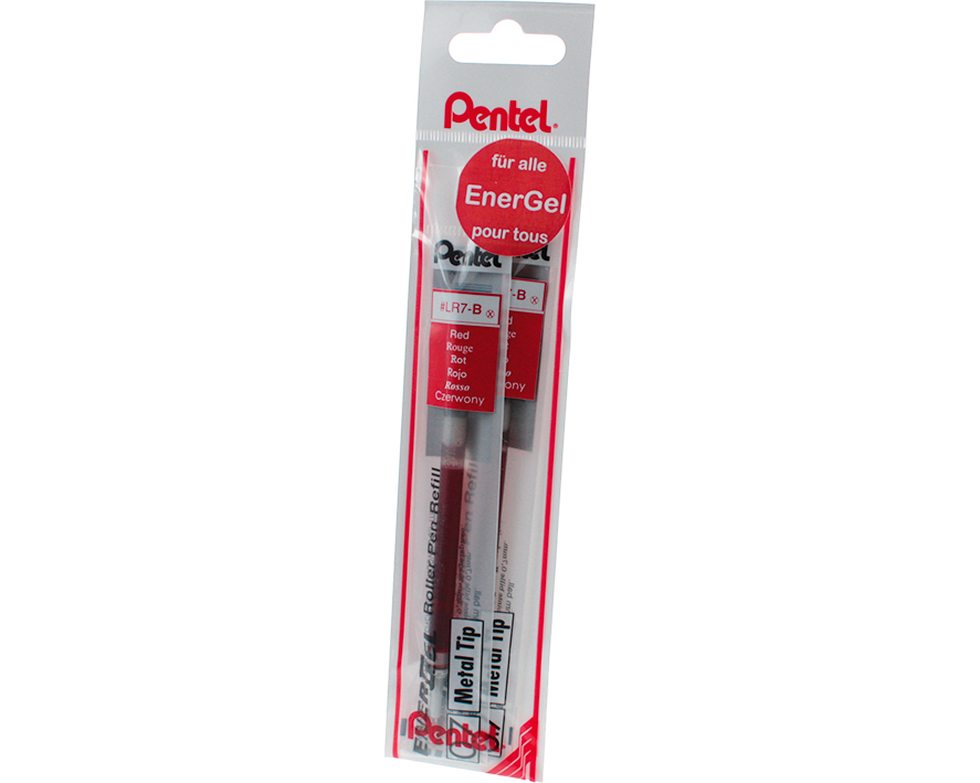 PENTEL Mine Energel BL77 YLR7-2BX rot, 2 Stück