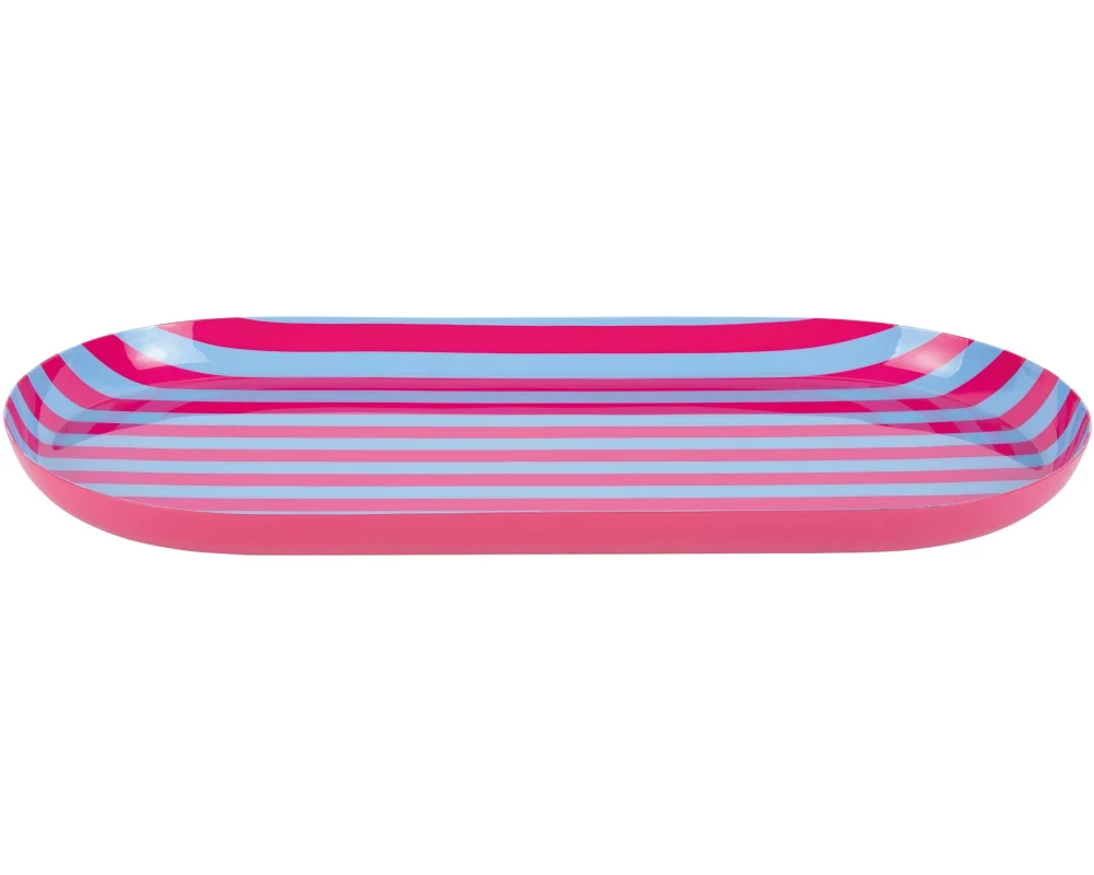 present time Servierplatte Animado Oval Large, Bright pink / Soft blue