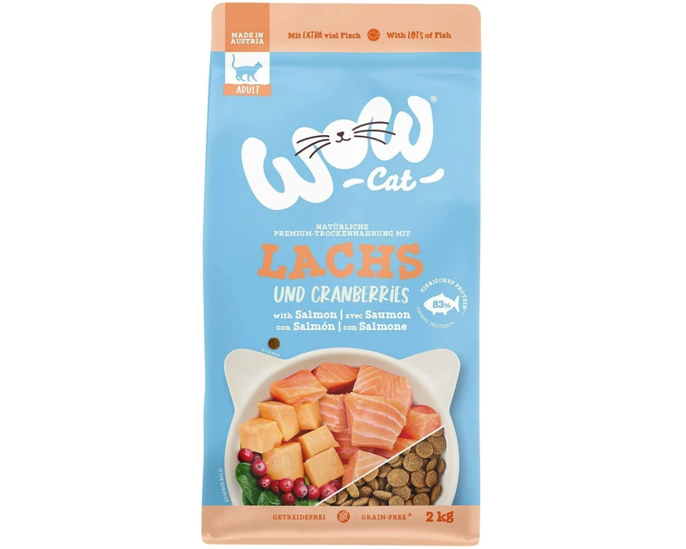 WOW Cat Trockenfutter Adult Lachs, 2 kg