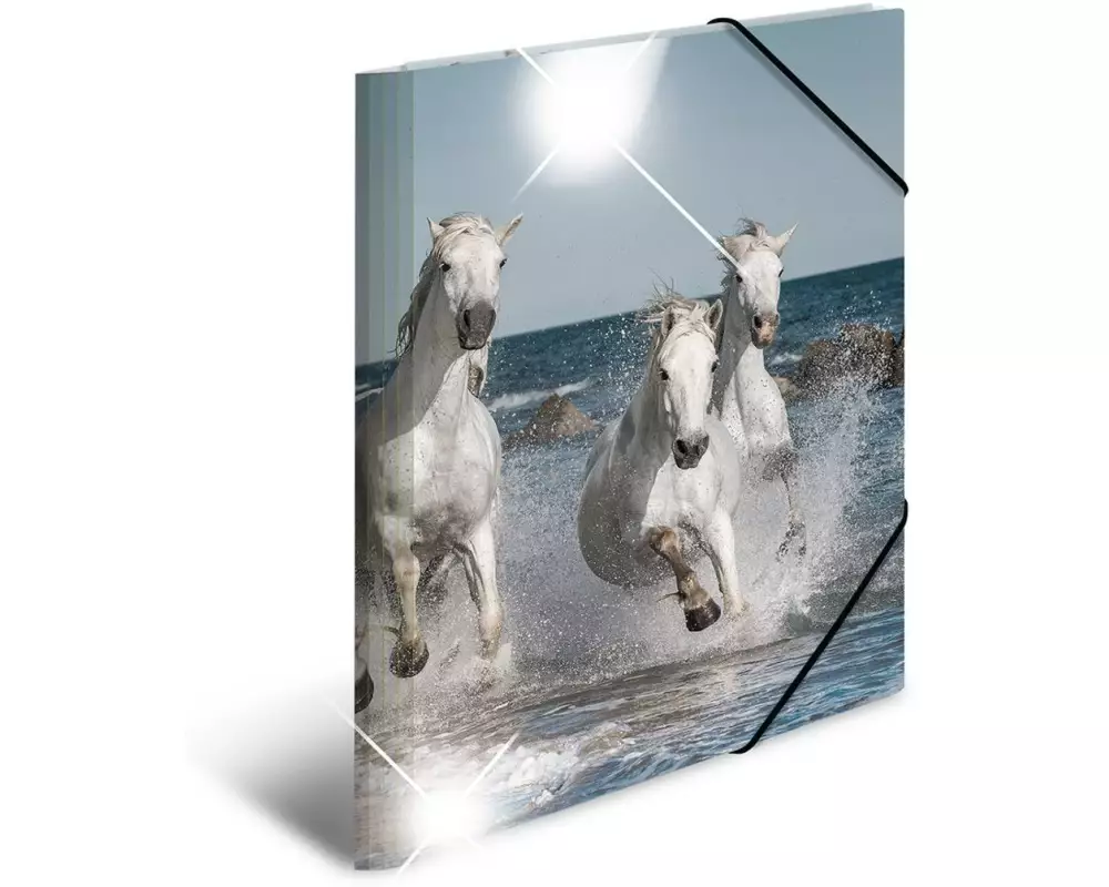 HERMA Gummibandmappe A3 Pferde, Polypropylen, mit Innendruck