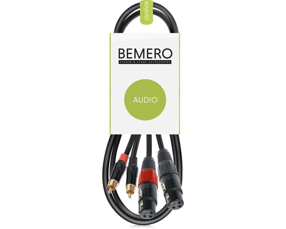 Bemero Audio-Verbindungskabel BAC2544-75BK Schwarz