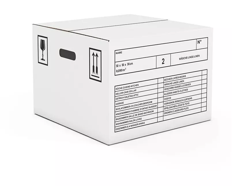 Antalis Umzugsbox 50 x 50 x 36 cm 10 Stück Weiss