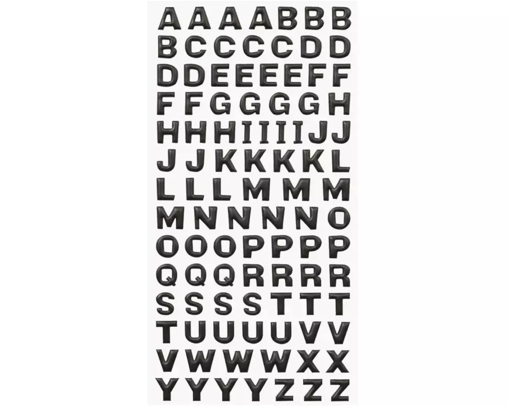 HobbyFun Buchstabensticker Softy Grossbuchstaben, Schwarz