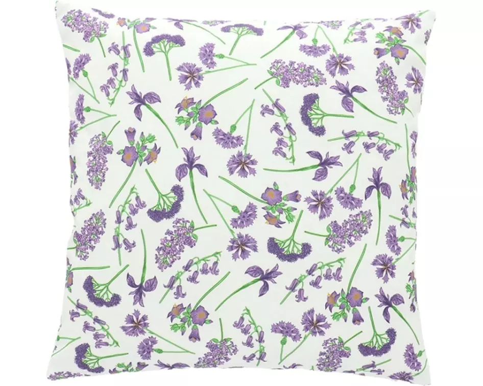 Esschert Design Outdoor-Kissen Blumen 49 x 49 cm, Lila