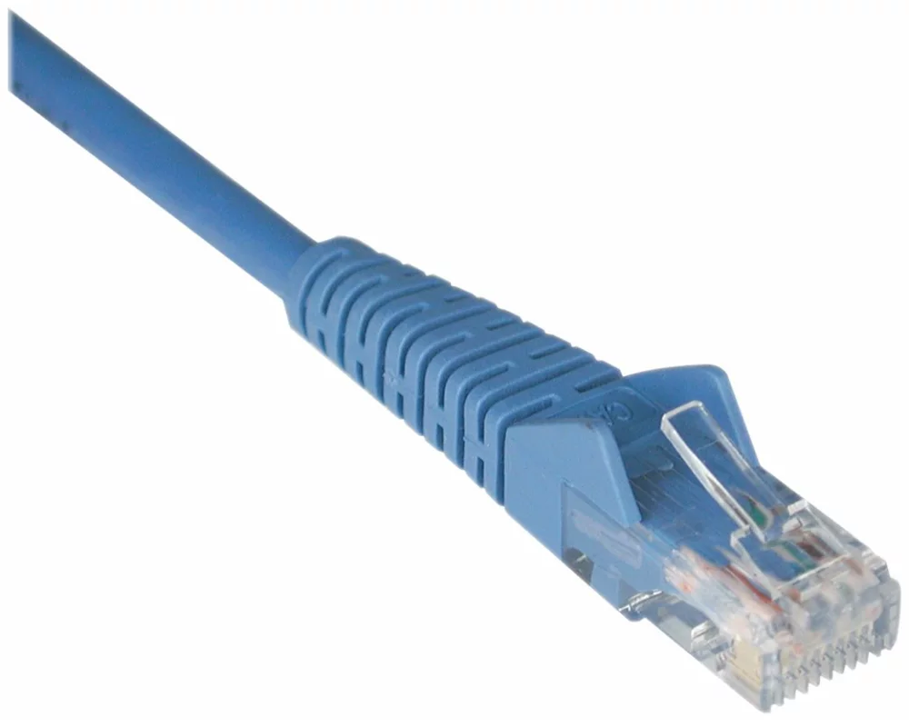 EATON TRIPPLITE Cat6, Gigabit, Snagless, Molded, UTP Ethernet Cable, RJ45, M/M, Blue, 2ft. 0.61m