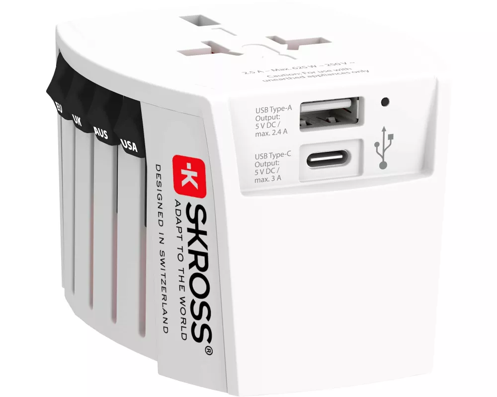 SKROSS Weltreiseadapter MUV USB (AC)