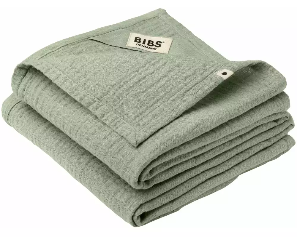 Bibs Mulltuch 2er Set Sage Green 70 x 70 cm