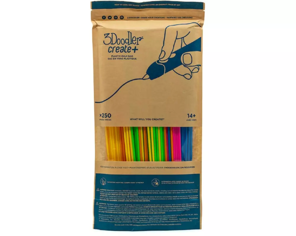 3Doodler 3D Pen Filament Start+ Neon Glow 250 Stück