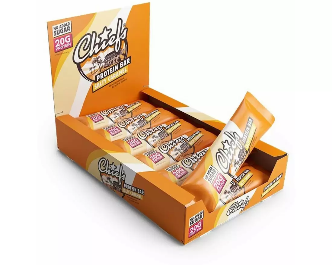 Chiefs Riegel Protein Bar Caramel, 12 x 20 g