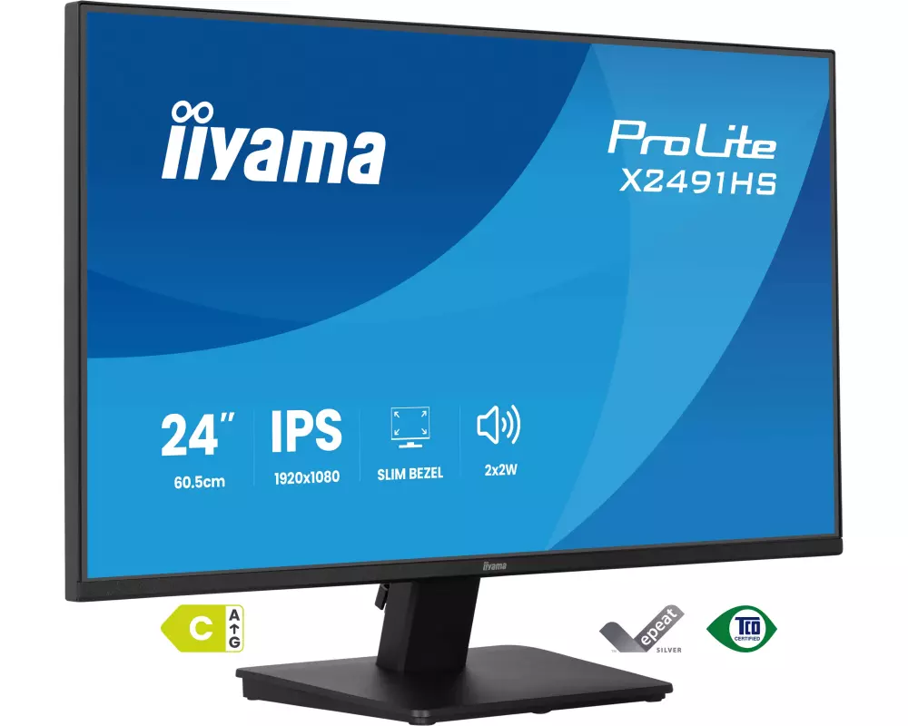 iiyama ProLite X2491HS-B1 Computerbildschirm 60,5 cm (23.8") 1920 x 1080 Pixel Full HD LCD Schwarz
