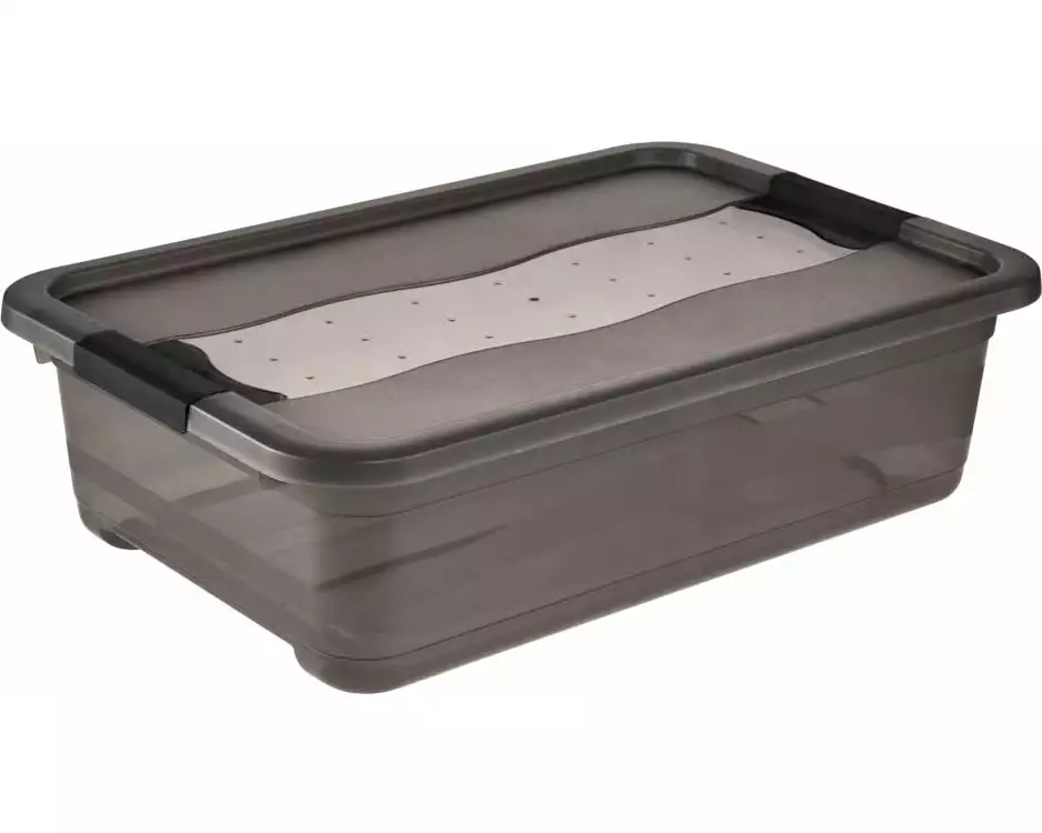 keeeper Aufbewahrungsbox Cornelia, Grau / transparent, 28 l