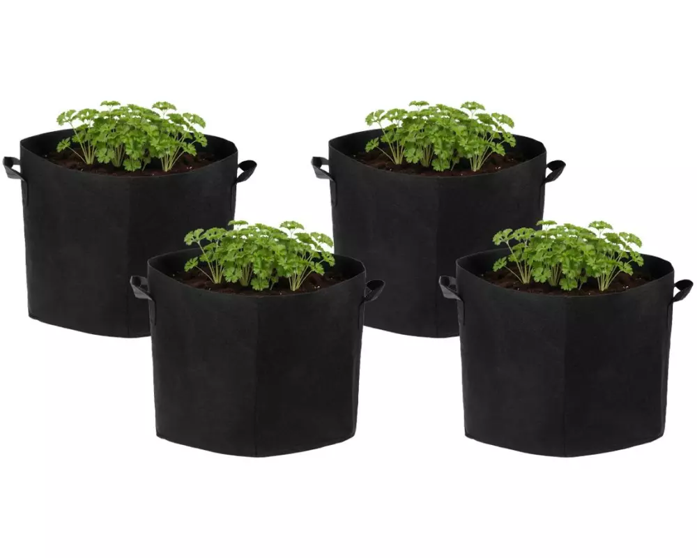STRUCT Pflanzentasche 4er Set, Filz, 35 x 35 x 30 cm