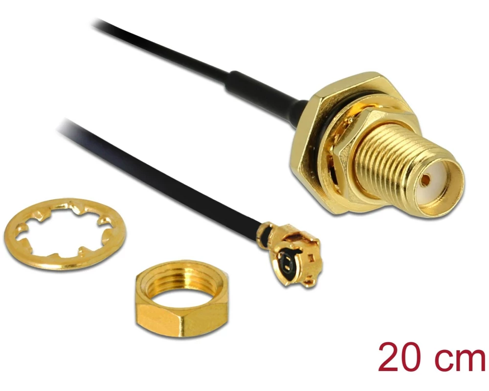 Delock Antennenkabel SMA/MHF I zu I-PEX, 0.2 m