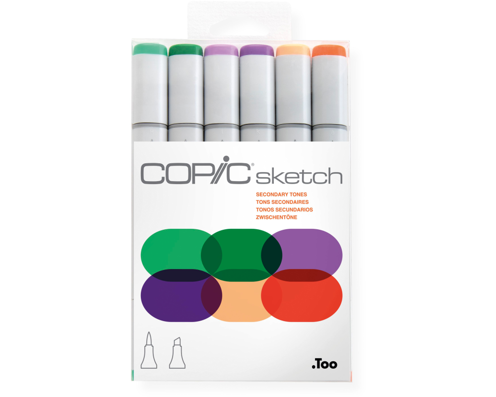 COPIC Marker Sketch 21075663 Set Secondary Tones, 6 Stück
