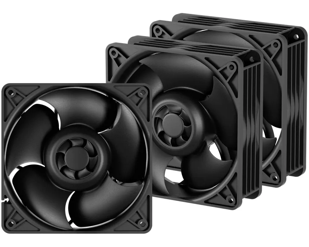 Arctic Cooling S12038-4K, 120 mm, 4000 RPM, Schwarz, 3 Stück