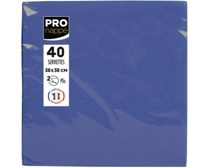 PRO nappe Papierservietten Marineblau 38 cm x 38 cm, 40 Stück