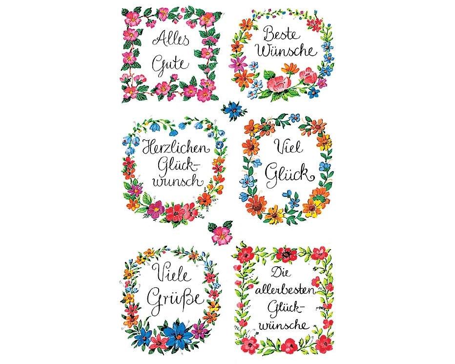 Z-DESIGN Sticker Creative 54216 Glückwünsche 2 Stück