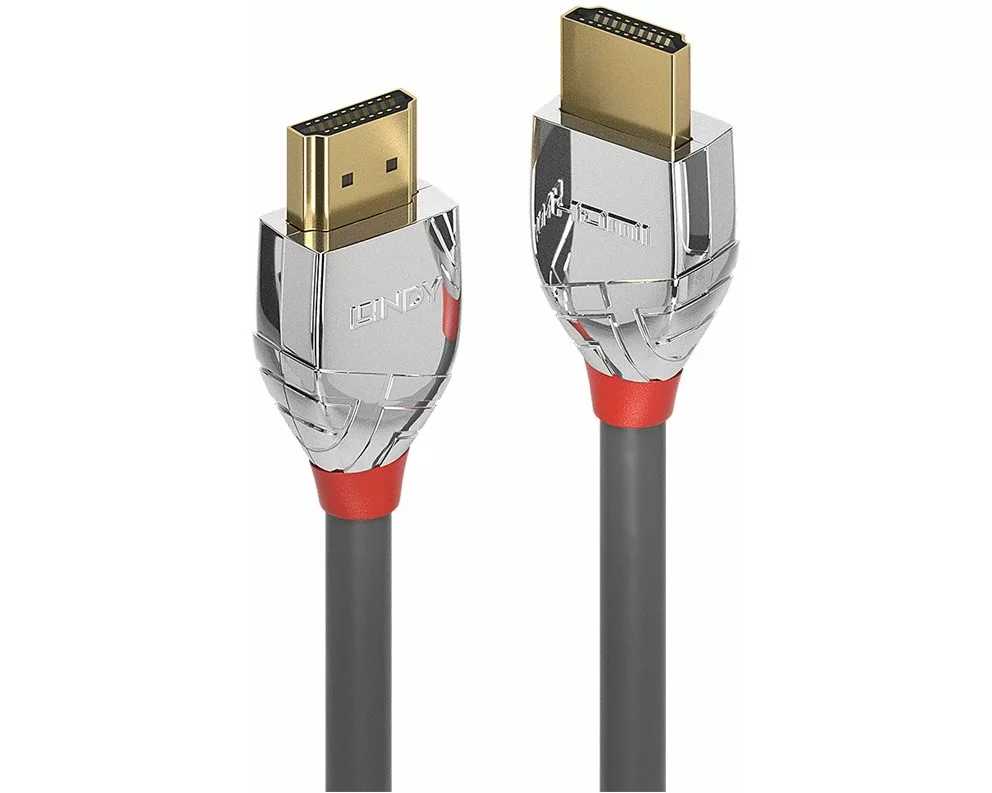 LINDY CROMO Video Cable, HDMI 2.0, HDMI-HDMI M-M, 0.5m, grey, High Speed