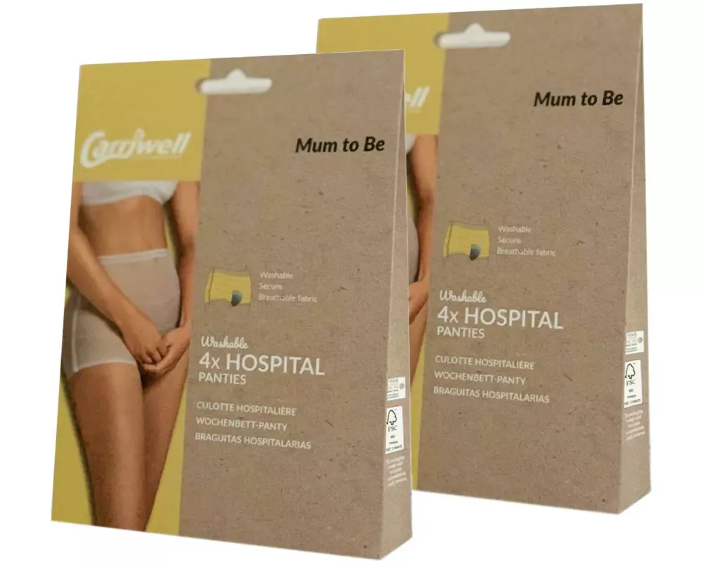 Carriwell Krankenhaus Unterhose 2 x 4er Set Weiss Gr. One Size