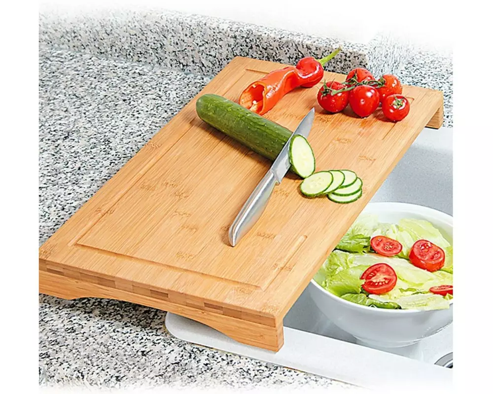 Kesper Schneide- & Abdeckplatte Bambus Braun 54 x 28 x 4.3 cm
