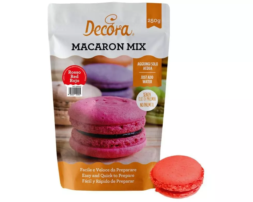 Decora Macaron Backmischung rot 250 g