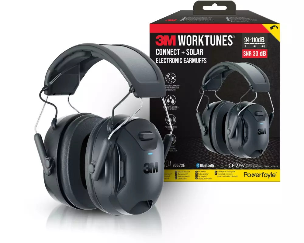 3M Gehörschutz Kapselgehörschützer WorkTunes Connect & Solar