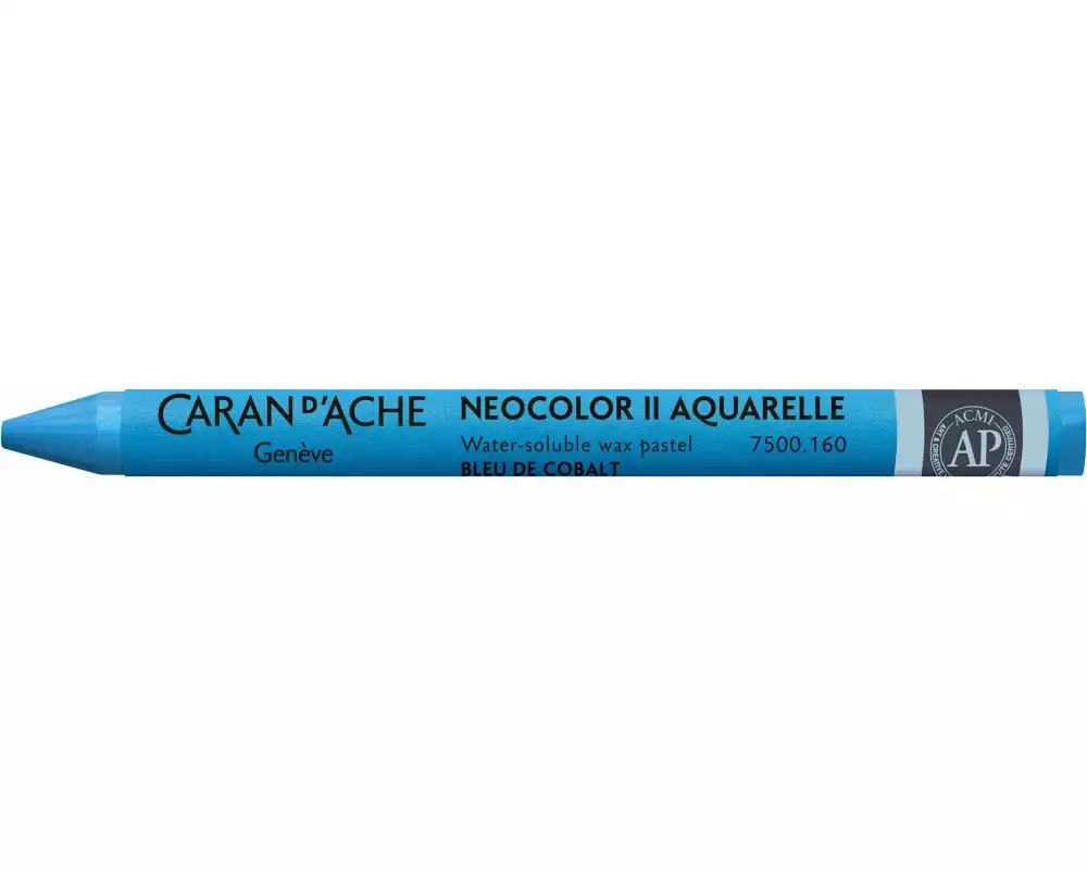 Caran d'Ache Wachsmalstifte Neocolor 2 wasservermalbar Kobaltblau