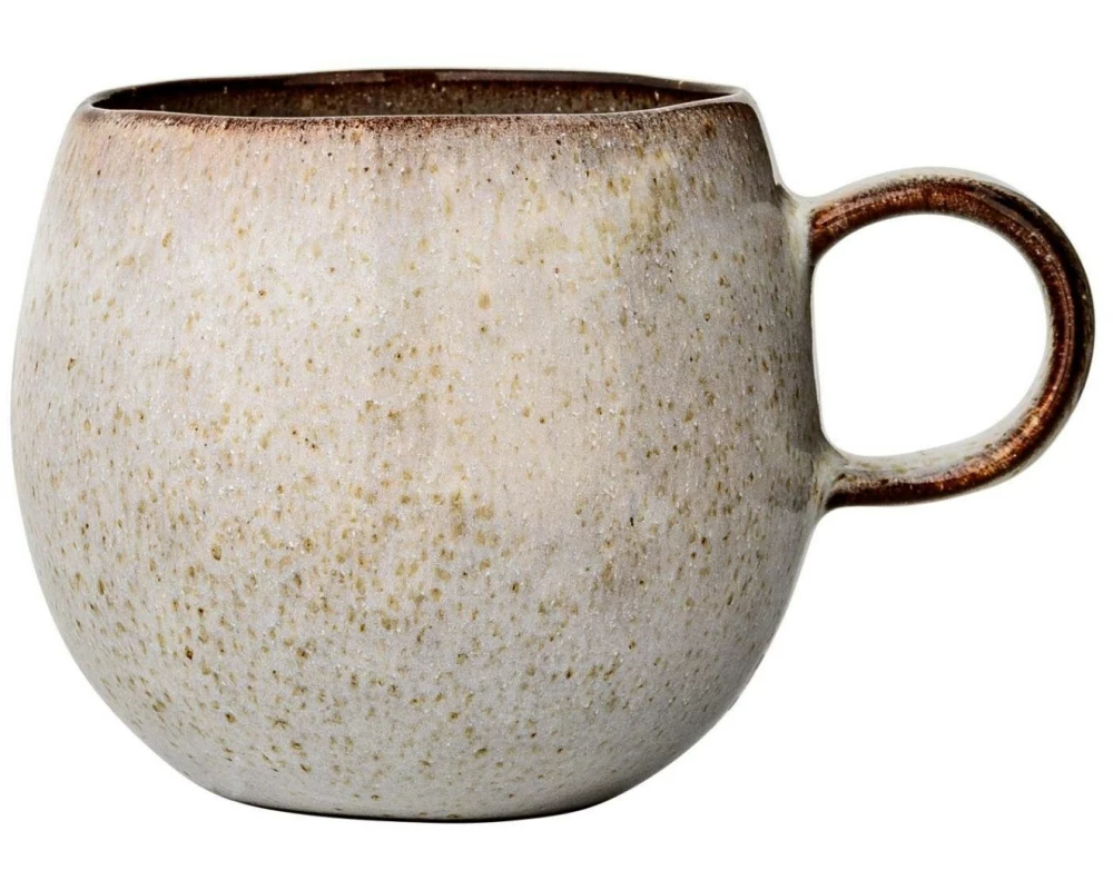 Bloomingville Kaffeetasse Sandrine 450 ml, 1 Stück, Grau